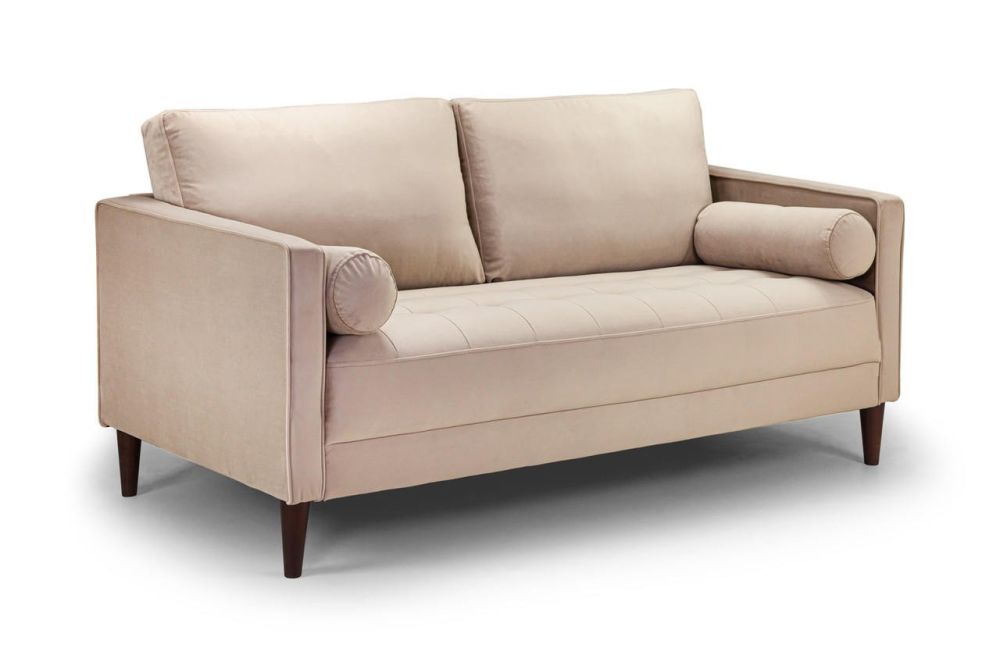 Barkham Plush Beige Fabric 3 Seater Sofa 