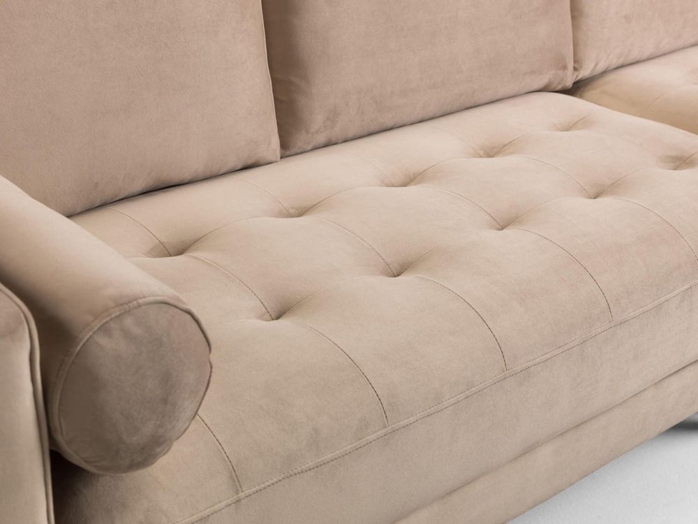 Barkham Plush Beige Fabric 2 Seater Sofa 