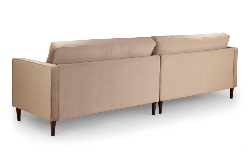 Barkham Plush Beige Fabric 4 Seater Sofa 