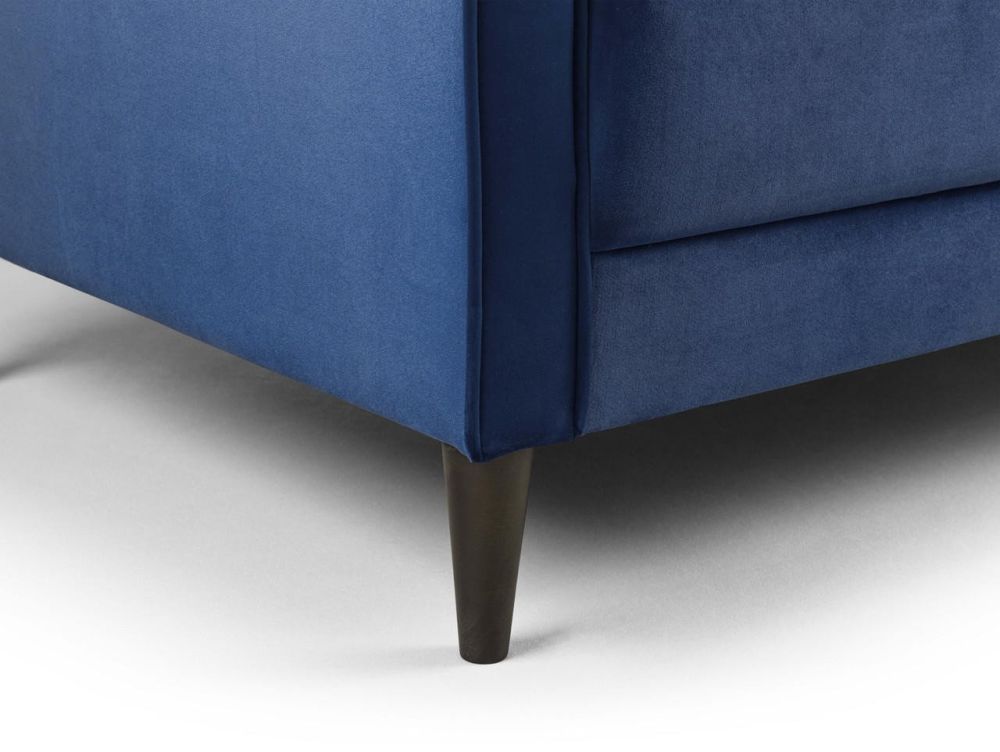 Barkham Plush Blue Fabric 3+2 Sofa Set