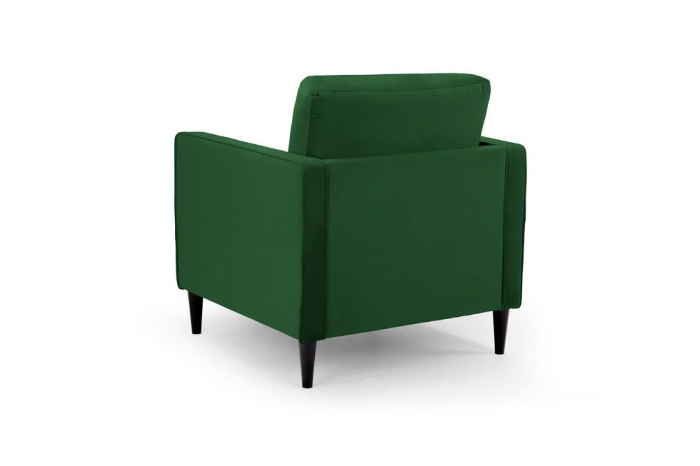 Barkham Plush Green Fabric Armchair
