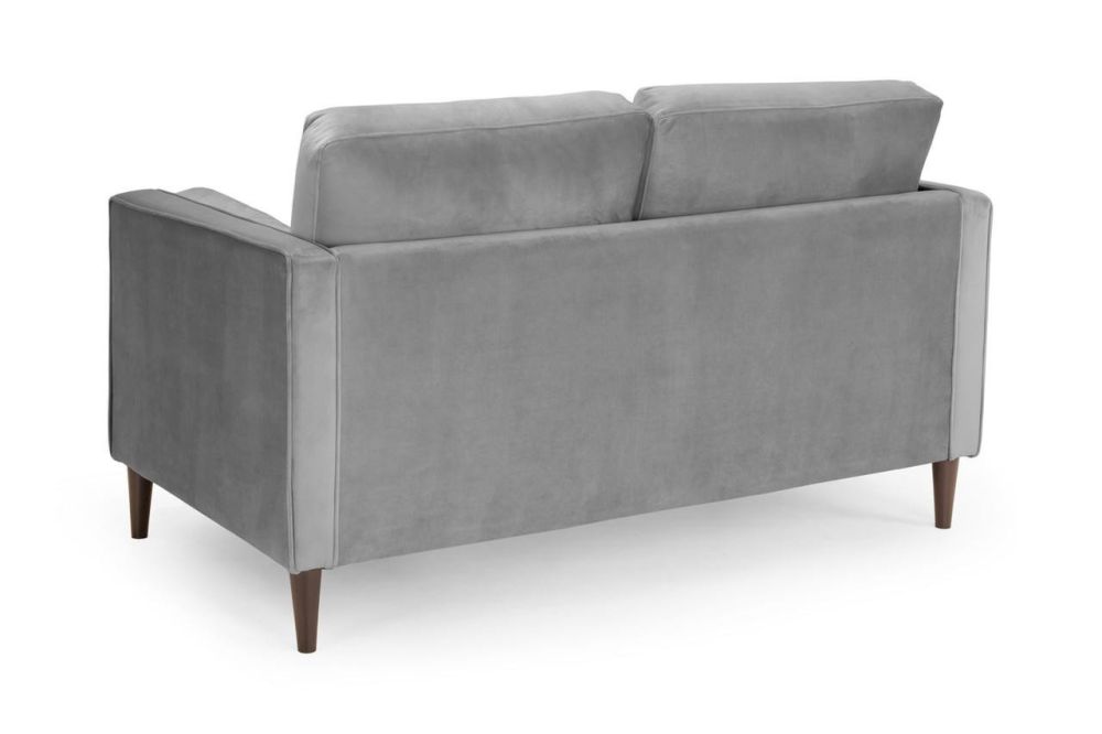 Barkham Plush Grey Fabric 2 Seater Sofa 