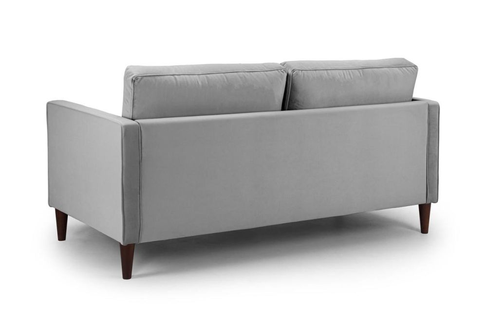 Barkham Plush Grey Fabric 3 Seater Sofa 