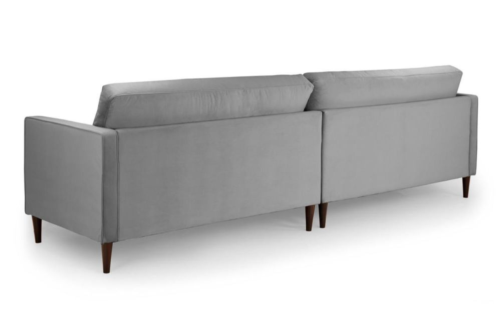 Barkham Plush Grey Fabric 4 Seater Sofa 