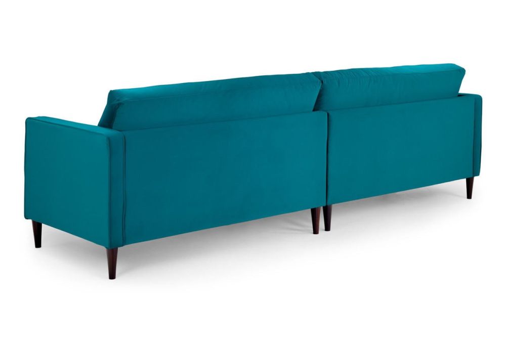 Barkham Plush Teal Fabric 4 Seater Sofa 
