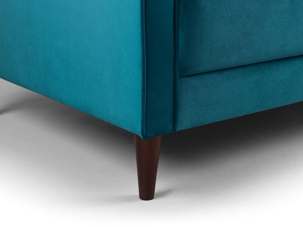 Barkham Plush Teal Fabric 3 Seater Sofa 