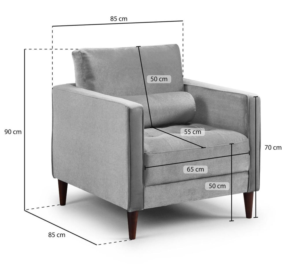 Barkham Plush Teal Fabric Armchair