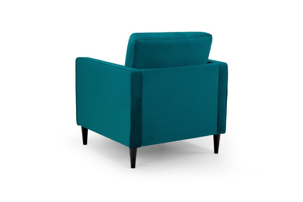 Barkham Plush Teal Fabric Armchair