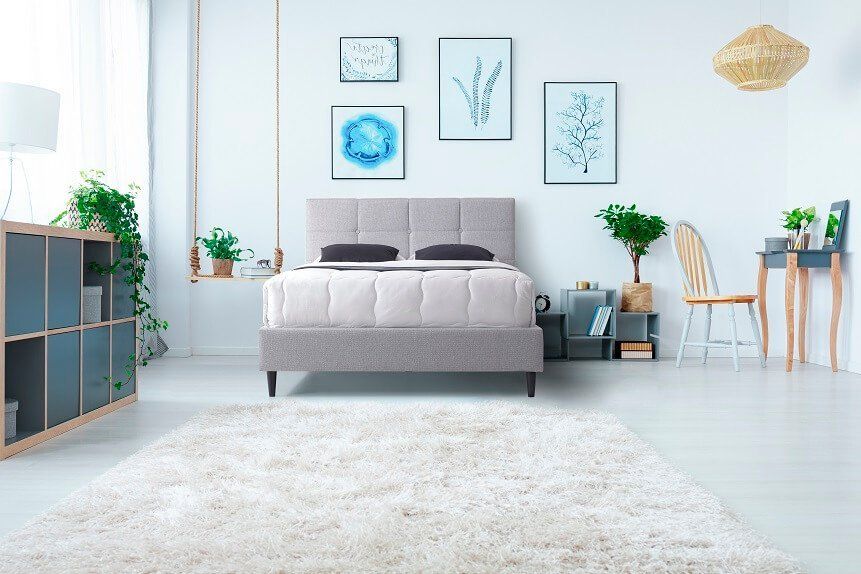 Furniture Link Harry Grey Fabric Bed Frame 