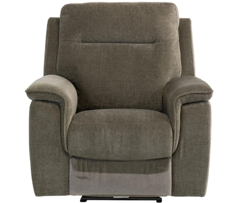 World Furniture Havana Green Herringbone Fabric Electric Recliner Chair