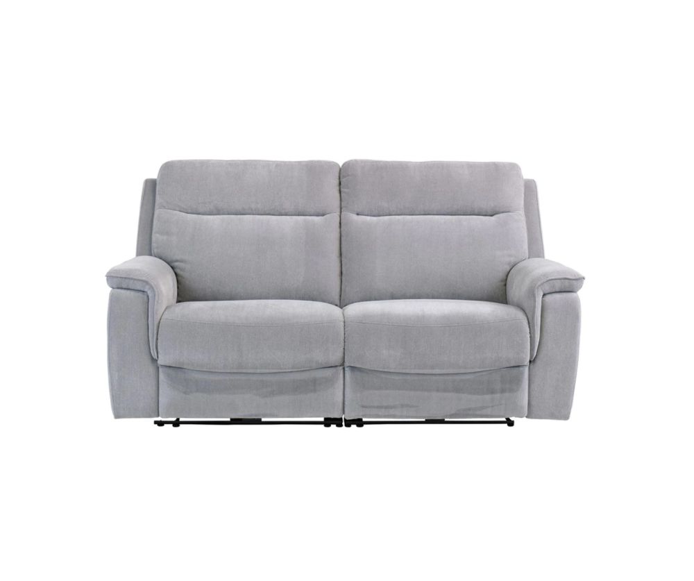 World Furniture Havana Silver Grey Herringbone Fabric Electric Recliner 3 Seater Sofa