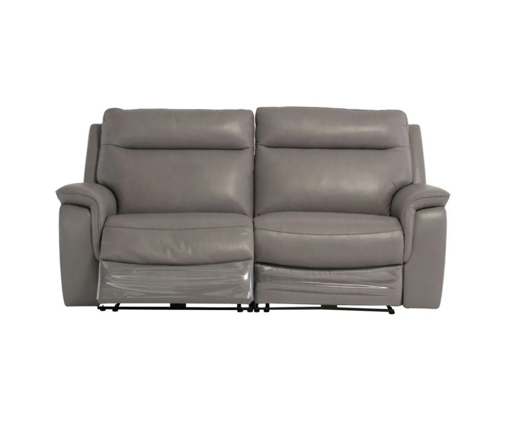World Furniture Havana Grey Leather Electric Recliner 3 Seater Sofa