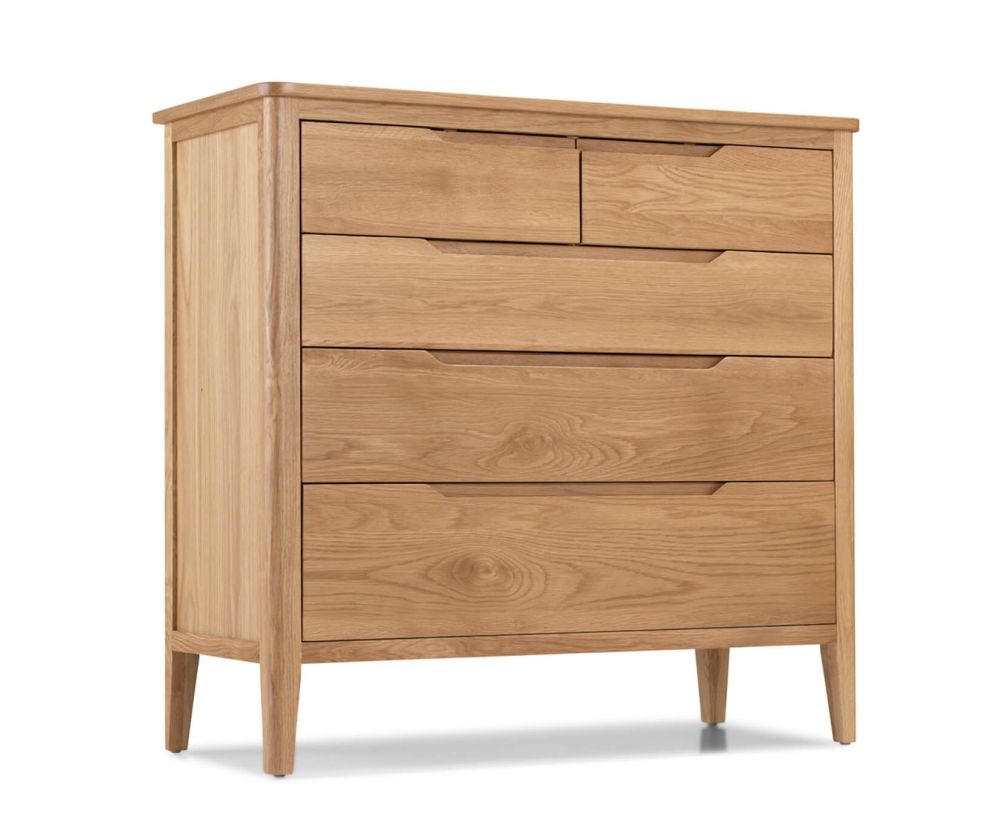 Heritance Harkut Oak 2 over 3 Drawer Chest