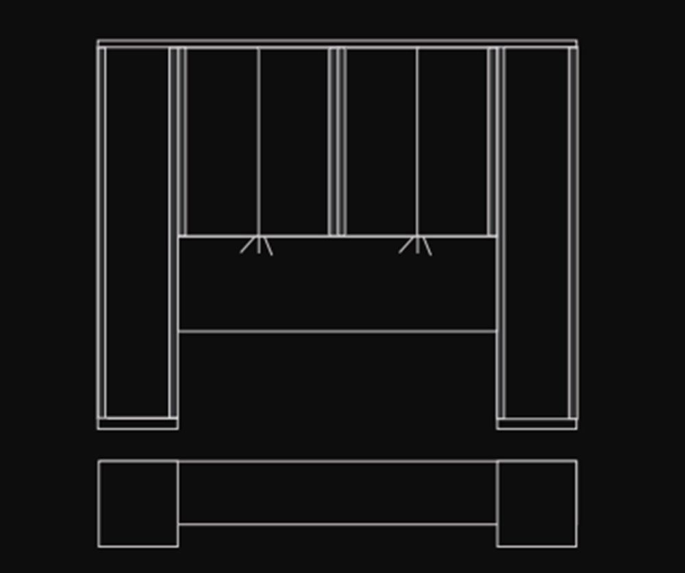 Wiemann Luxor3 Wooden Overbed Unit Suggestion 1&2