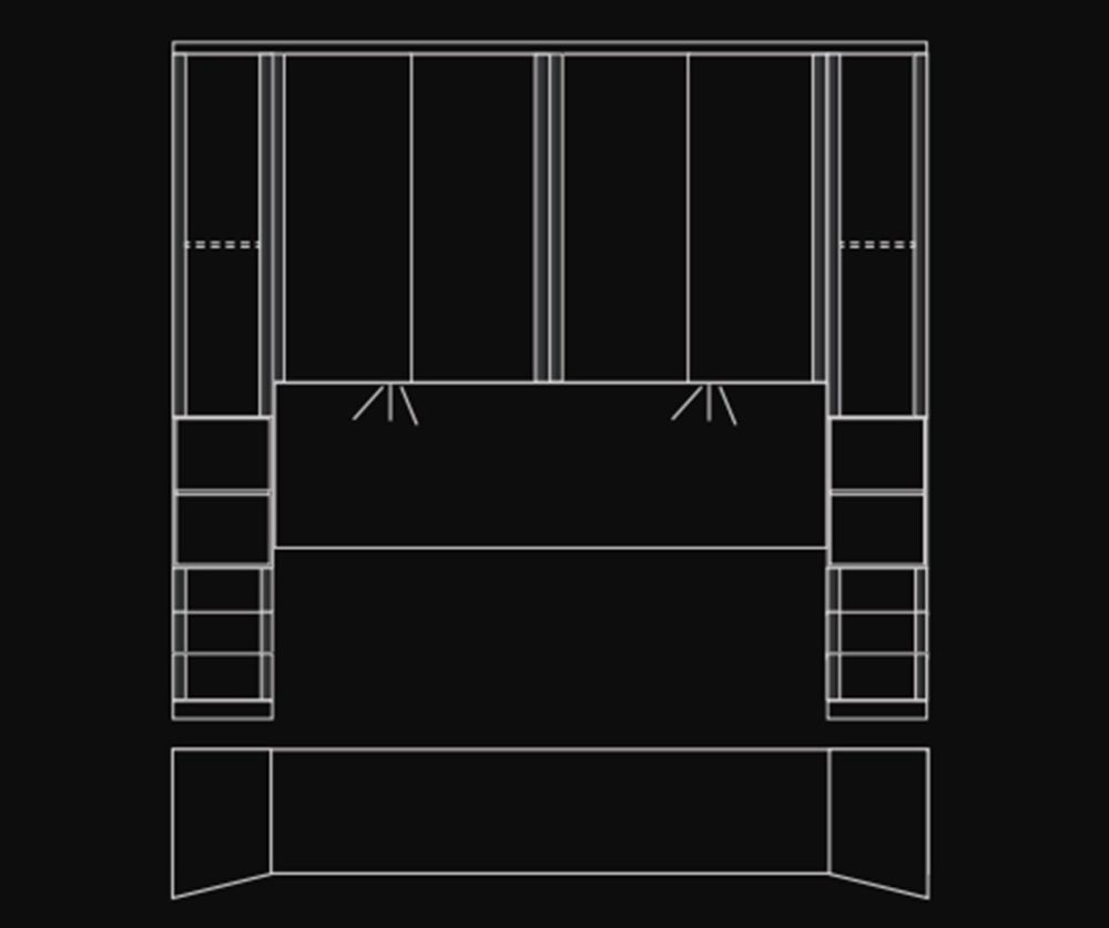 Wiemann Luxor3 Wooden Overbed Unit Suggestion 5&6