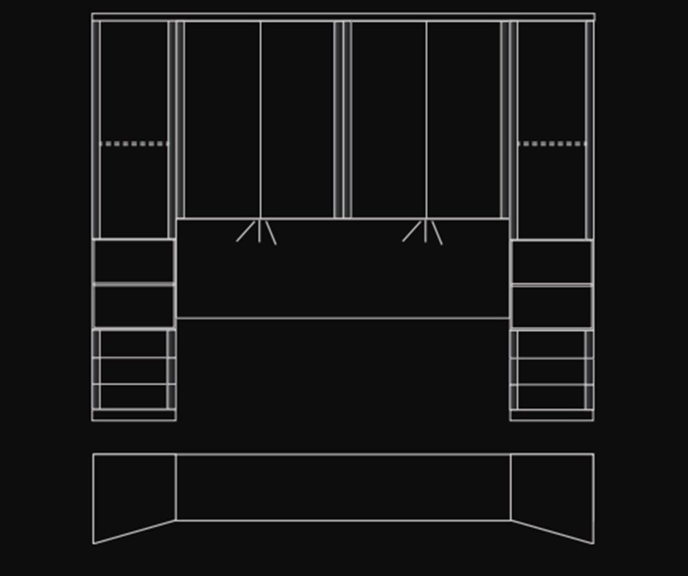 Wiemann Luxor3 Wooden Overbed Unit Suggestion 5&6