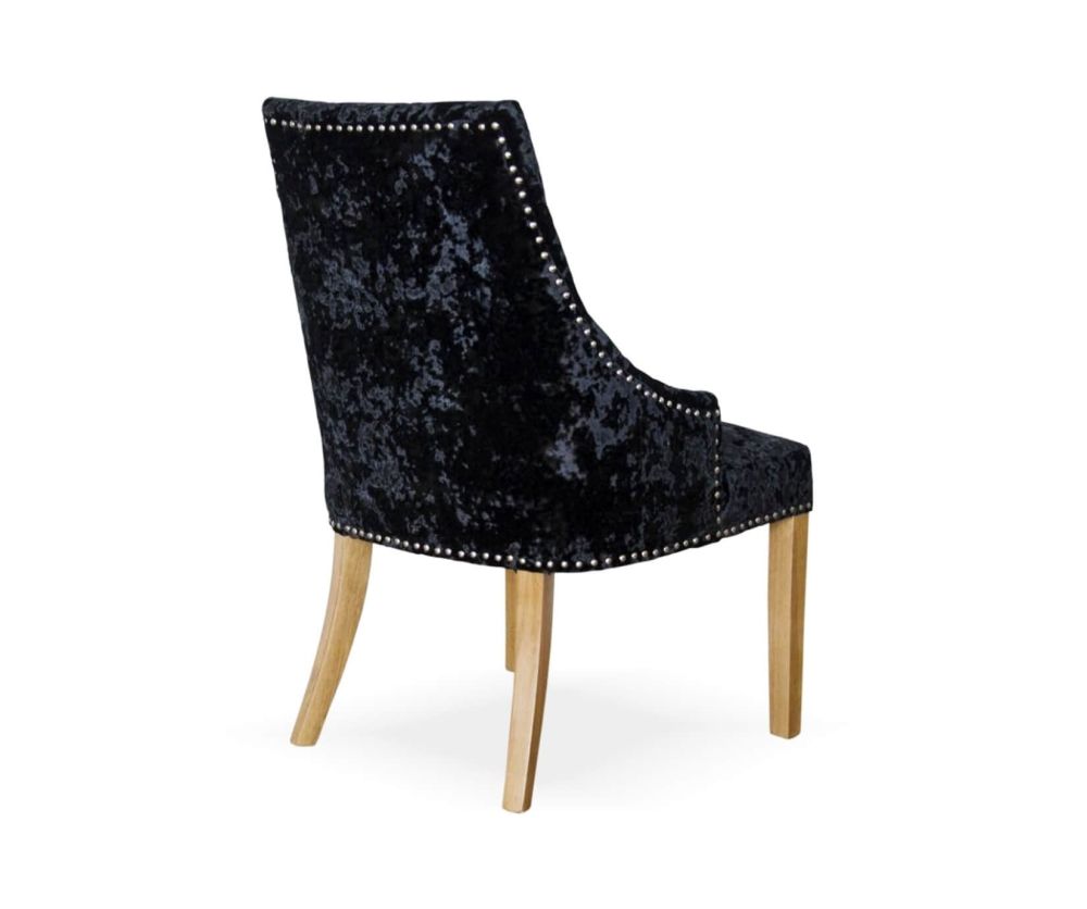 Homestyle GB Bergen Deep Crushed Black Dining Chair in Pair