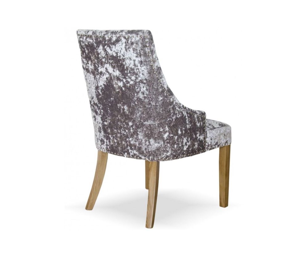 Homestyle GB Bergen Deep Crushed Silver Dining Chair in Pair