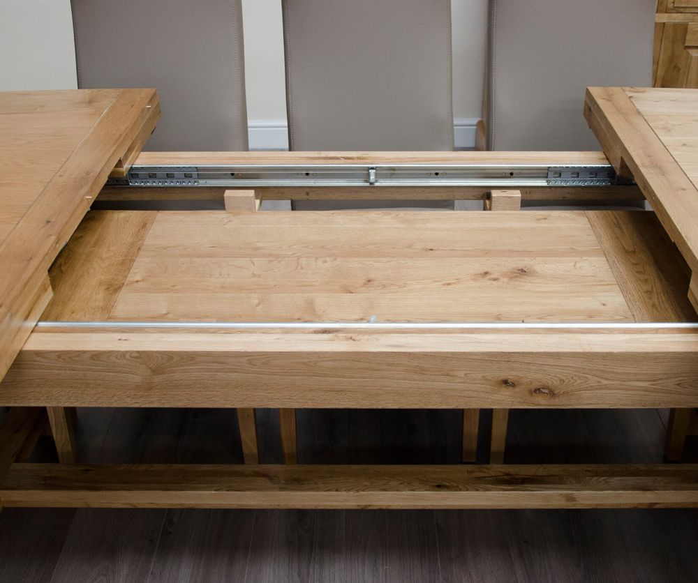 Homestyle GB Deluxe Oak Oval Super Extending Dining Set with 10 Wave Bonded Mushroom Chairs - 167cm-247cm