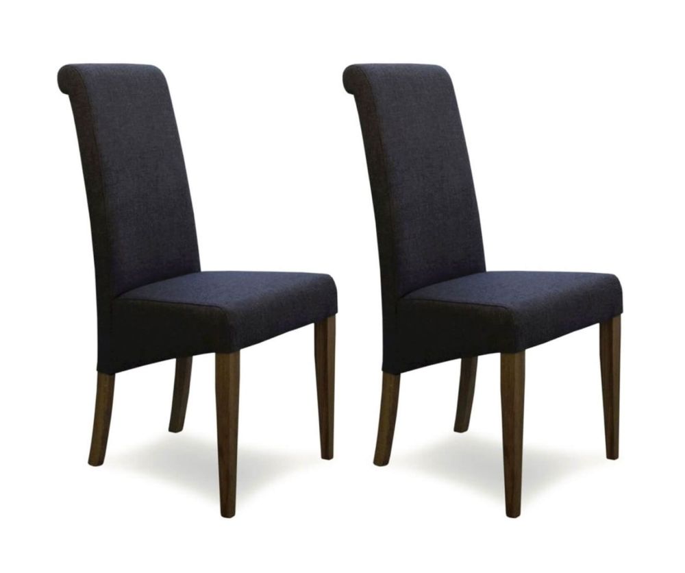 Homestyle GB Italia Stone Fabric Dining Chair in Pair