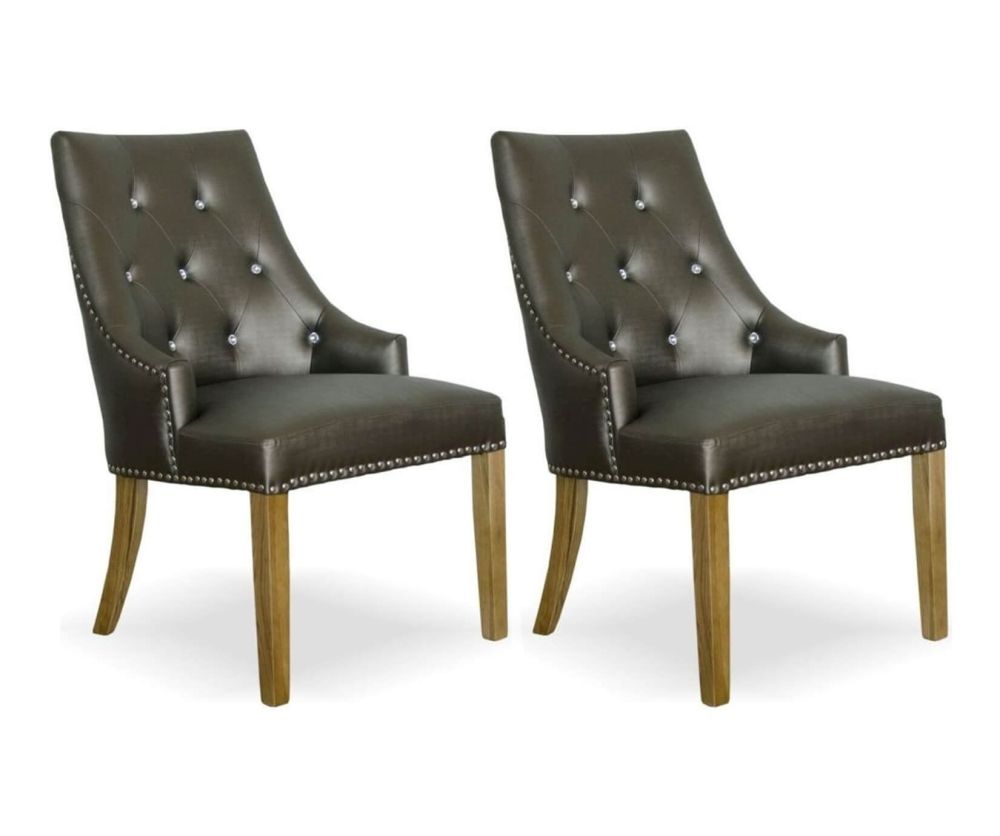 Homestyle GB Marjukka Tungsten Color Dining Chair in Pair