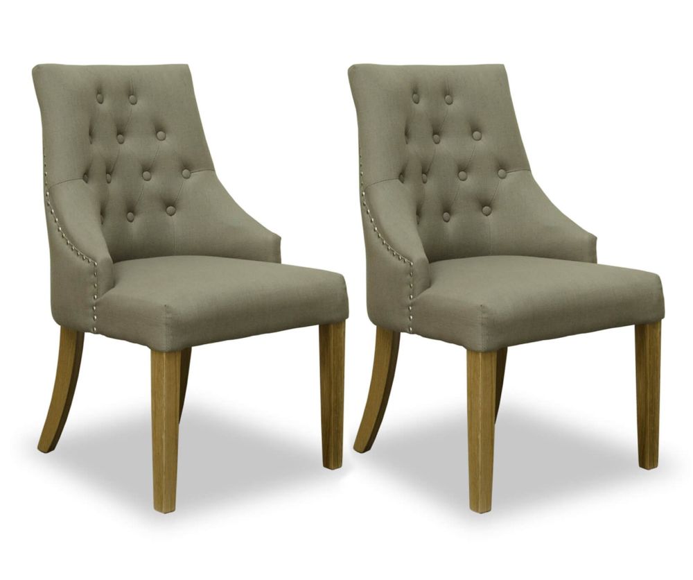Homestyle GB Comfort Fabric Dining Chair in Pair
