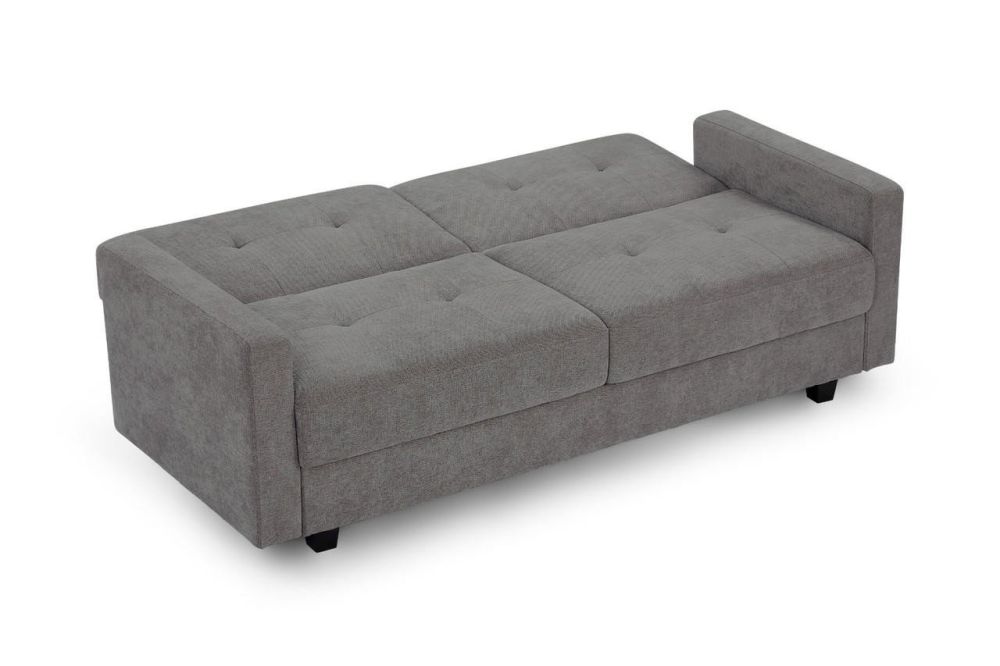 Caldo Dark Grey Fabric 3 Seater Sofa Bed