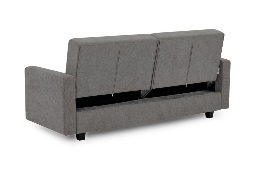 Caldo Dark Grey Fabric 3 Seater Sofa Bed