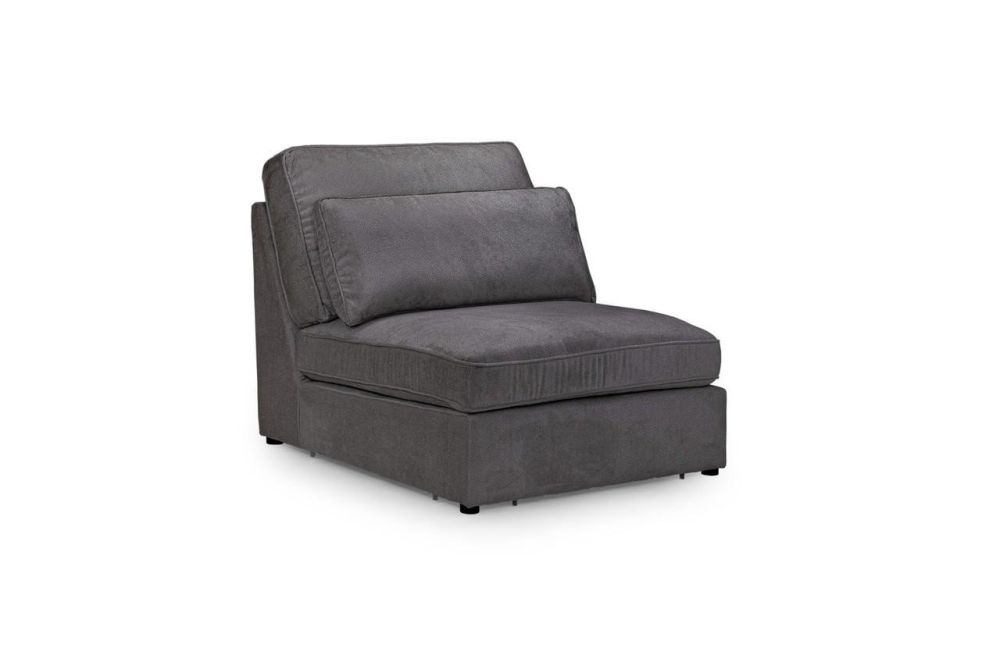 Landos Grey Fabric Modular Armless Piece