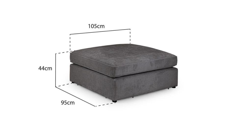 Landos Mocha Fabric Footstool