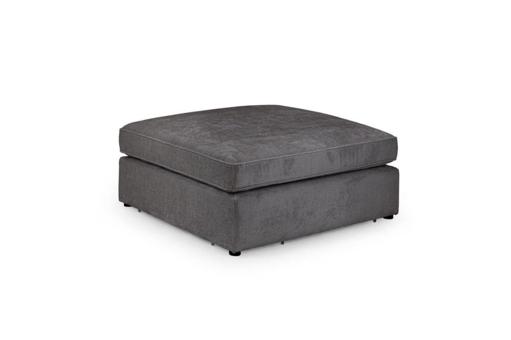 Landos Grey Fabric Footstool