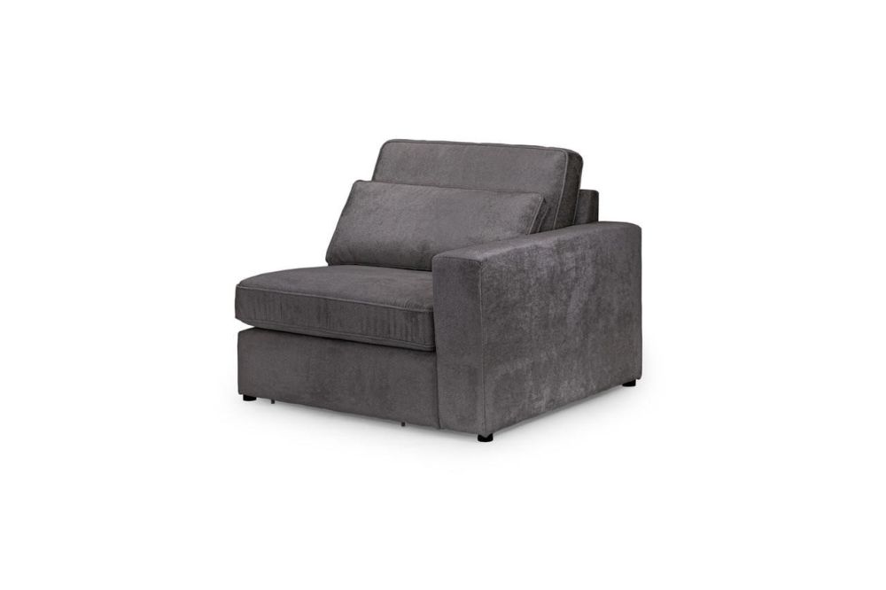 Landos Grey Fabric Modular Right Hand Arm Piece