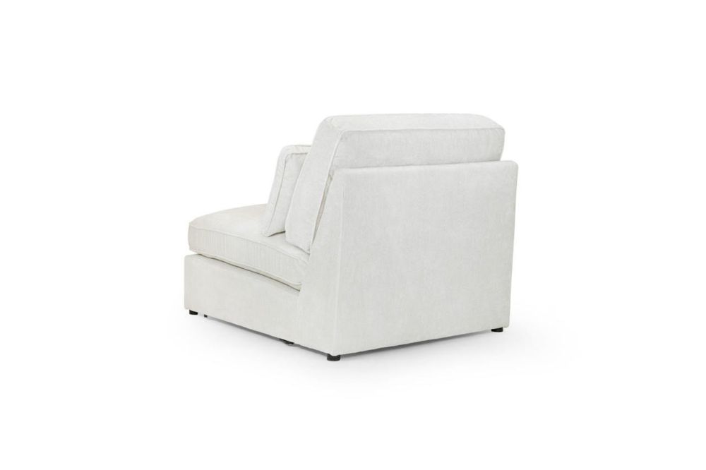 Landos Ivory Fabric Modular Armless Piece