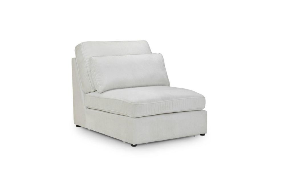 Landos Ivory Fabric Modular Armless Piece