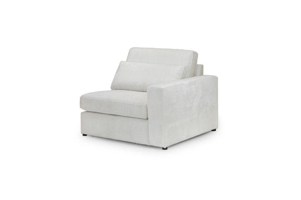 Landos Ivory Fabric Modular Right Hand Arm Piece