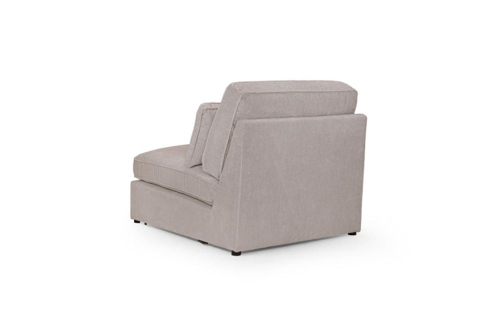 Landos Mocha Fabric Modular Left Hand Arm Piece
