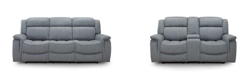 Inden Grey Fabric Electric Recliner 3+2 Sofa Set