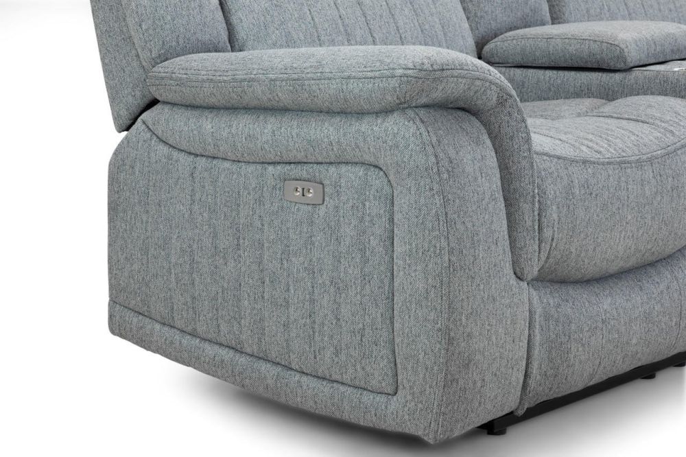 Inden Grey Fabric Electric Recliner 3+2 Sofa Set