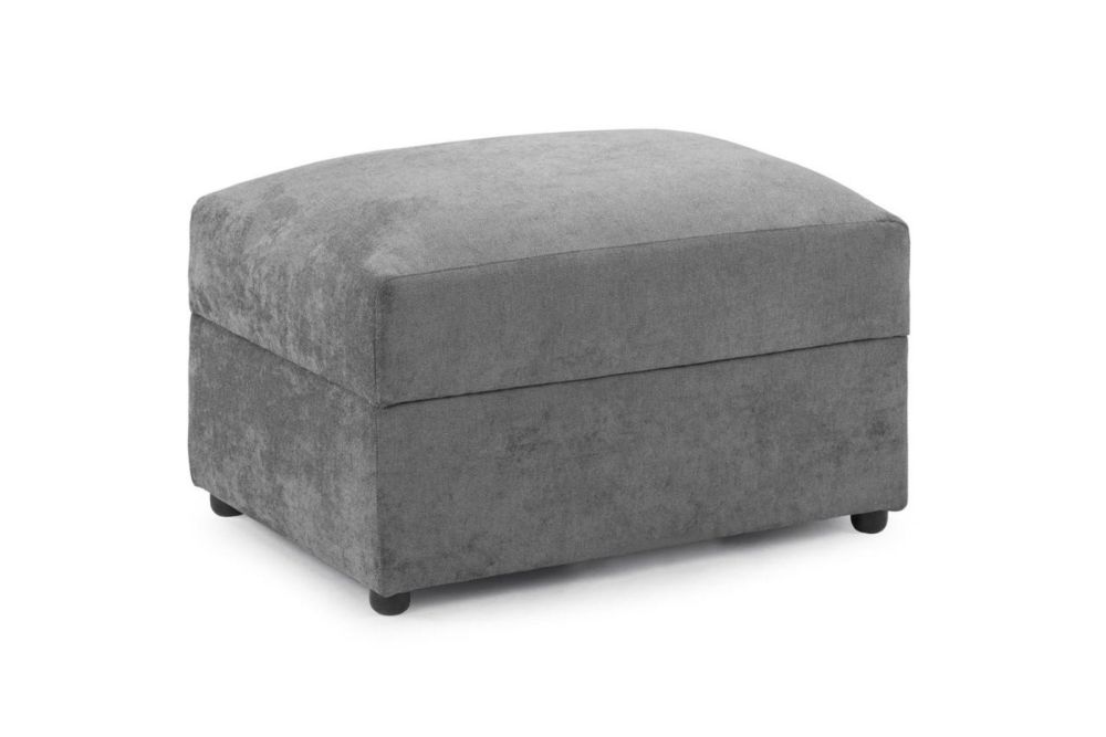 Lorcan Grey Fabric Footstool