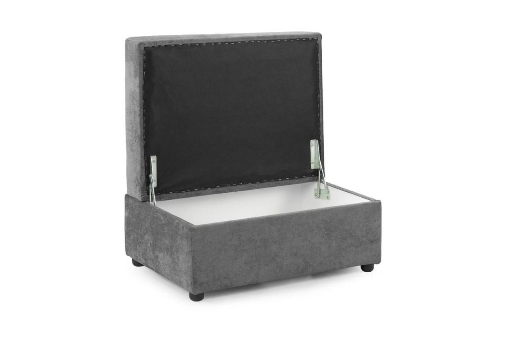 Lorcan Grey Fabric Footstool