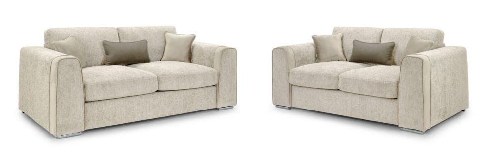 Valante Beige Fabric 3+2 Sofa Set
