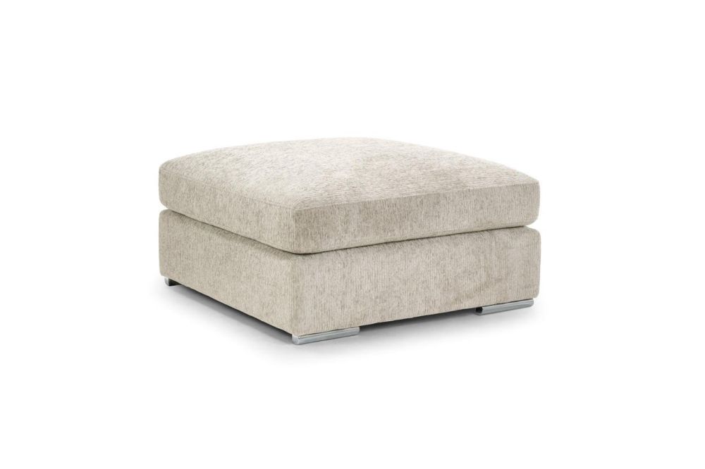 Valante Beige Fabric Footstool