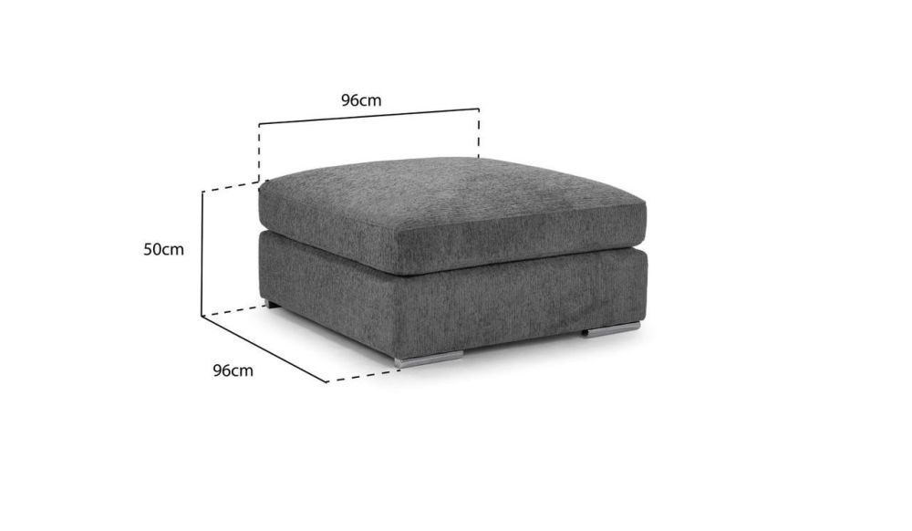 Valante Beige Fabric Footstool