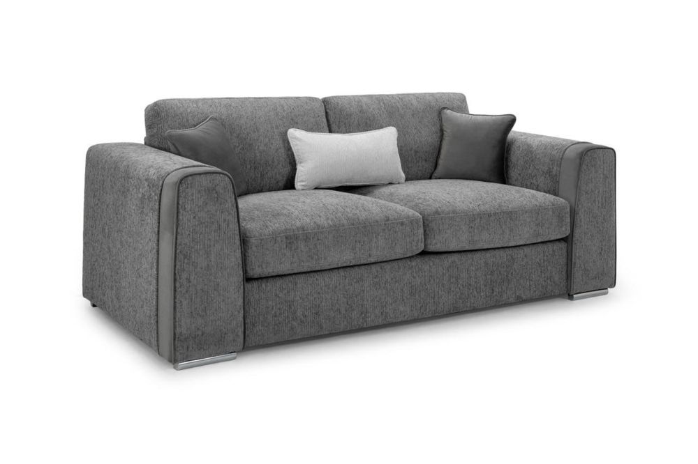 Valante Grey Fabric 3 Seater Sofa
