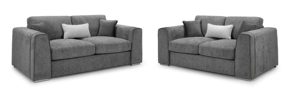 Valante Grey Fabric 3+2 Sofa Set