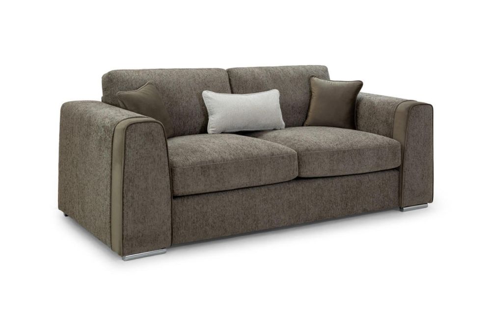 Valante Mocha Fabric 3 Seater Sofa