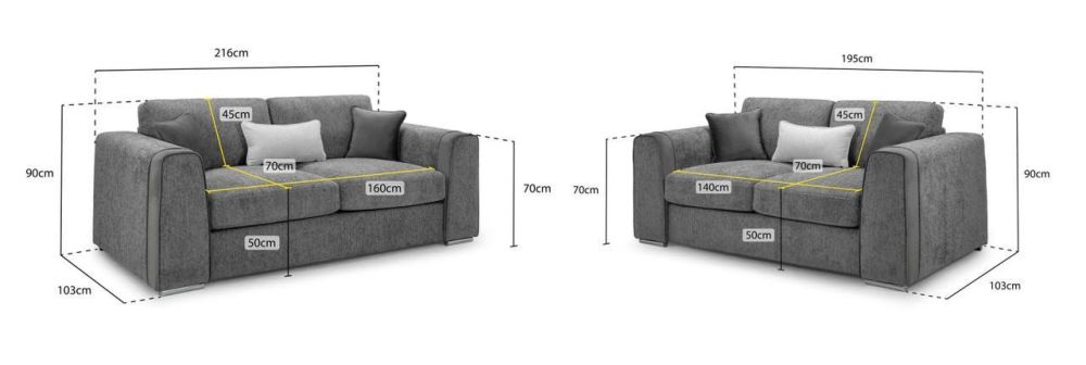 Valante Mocha Fabric 3+2 Sofa Set