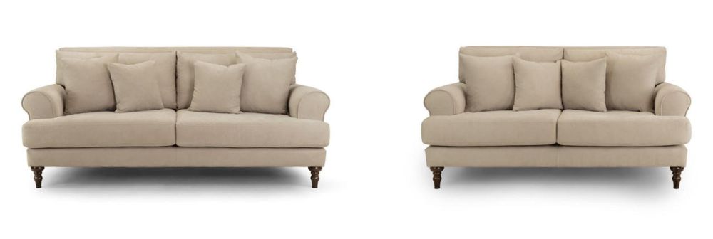 Vinson Beige Fabric 3+2 Sofa Set