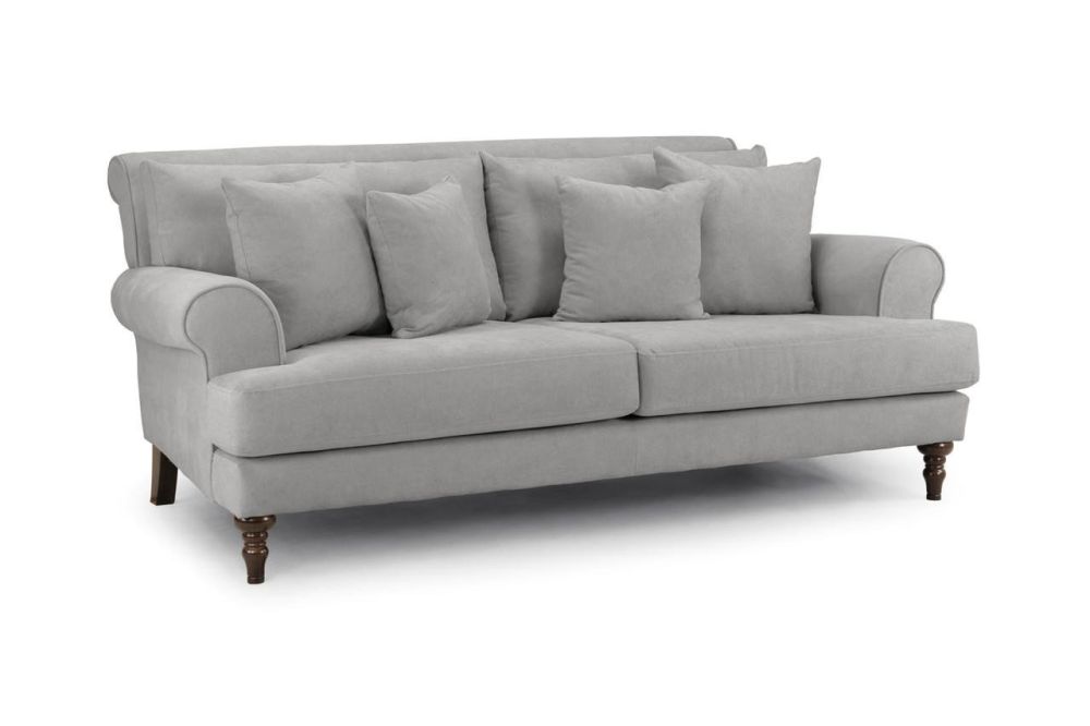 Vinson Grey Fabric 3 Seater Sofa 