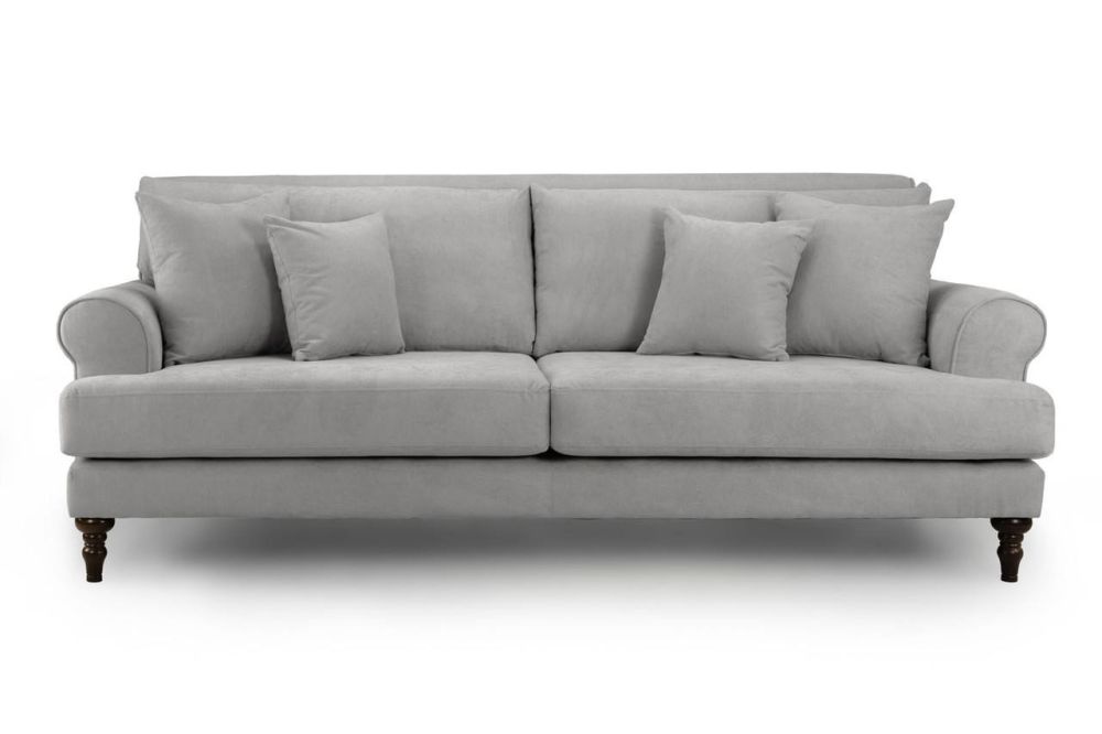 Vinson Grey Fabric 4 Seater Sofa 